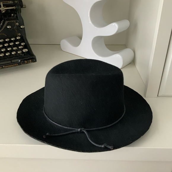 TARGET Brand Black Felt Wool Floppy Fedora Wide Brim Hat Women’s Size 21 inch - Picture 10 of 16